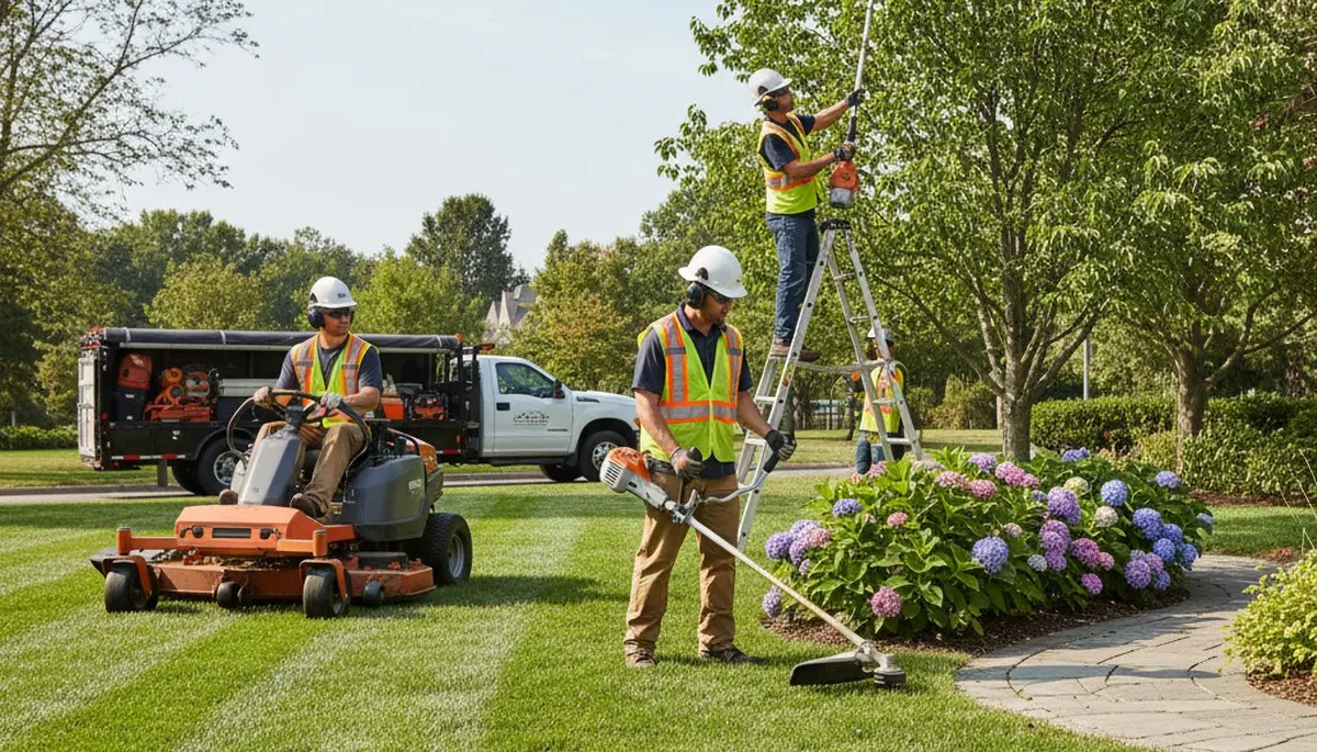 Arbor Tree Care tree service crew in Oshkosh, WI providing professional lawn and tree care