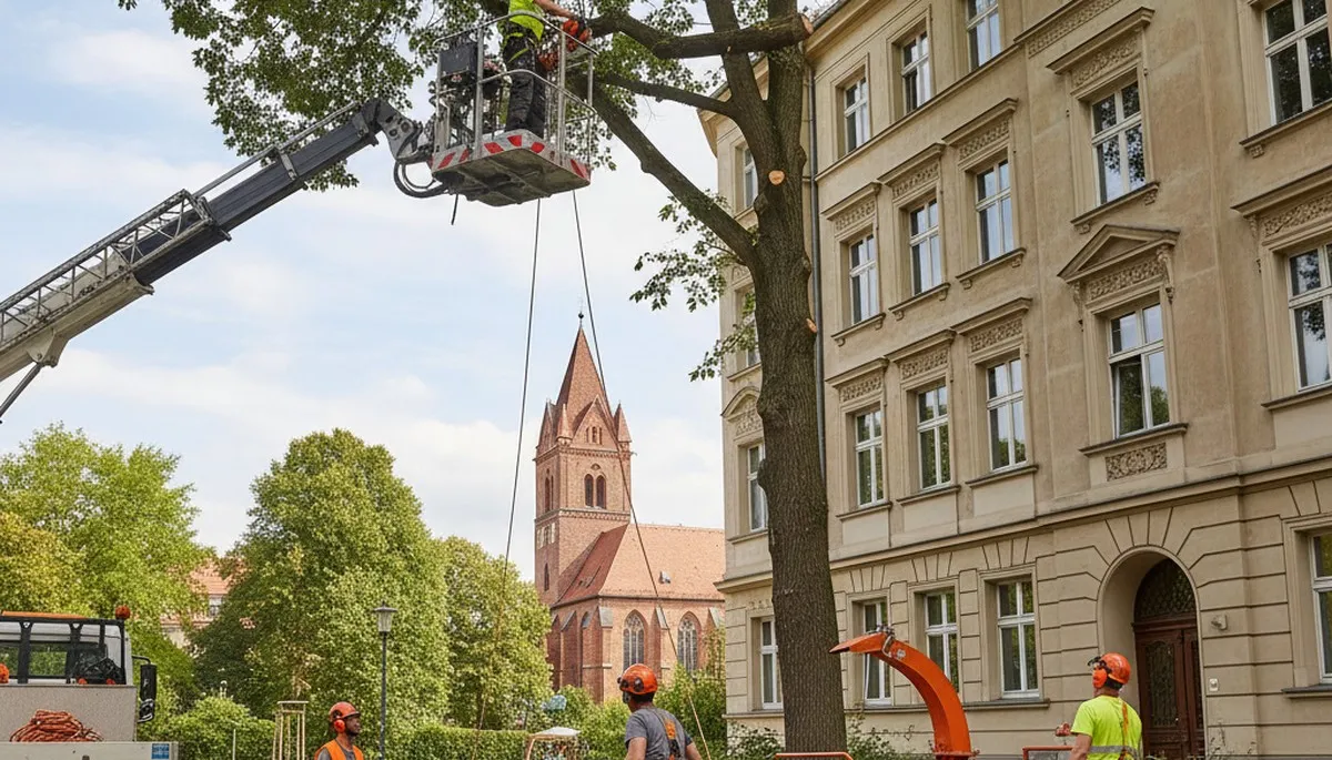 Tree service crew in Oshkosh, WI providing professional tree removal and trimming services