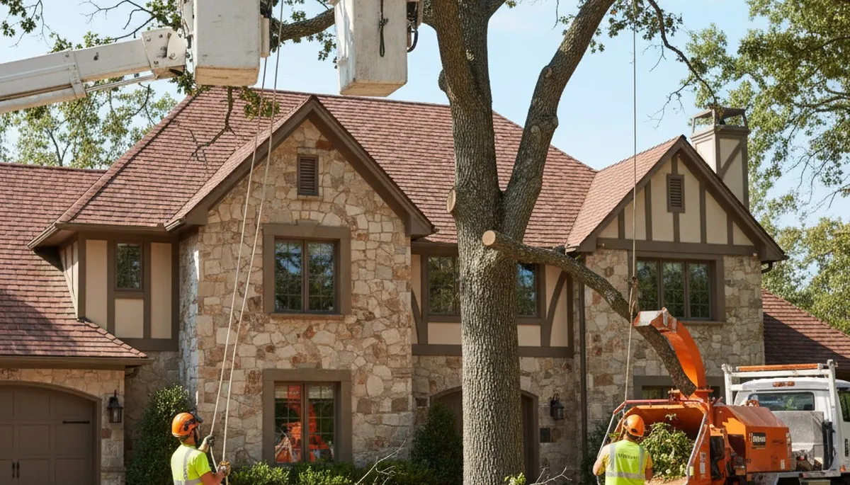 Tree service crew in Oshkosh, WI providing professional tree removal and trimming services
