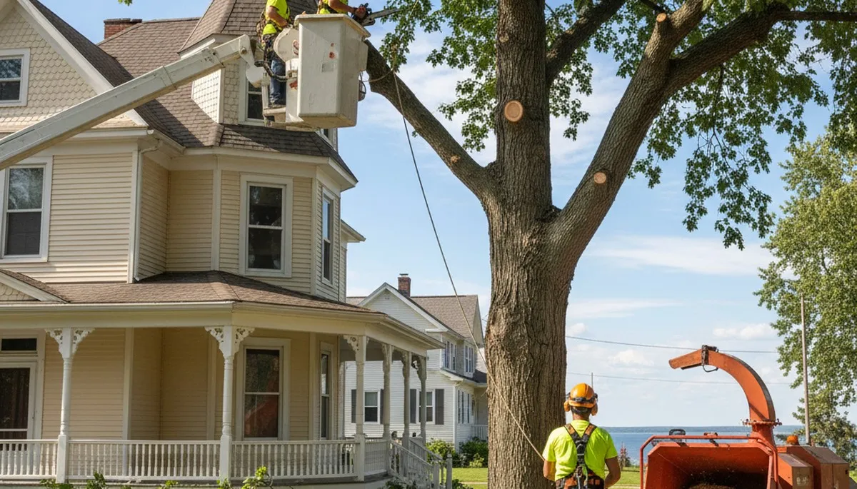 Tree service crew providing tree removal in Oshkosh, WI