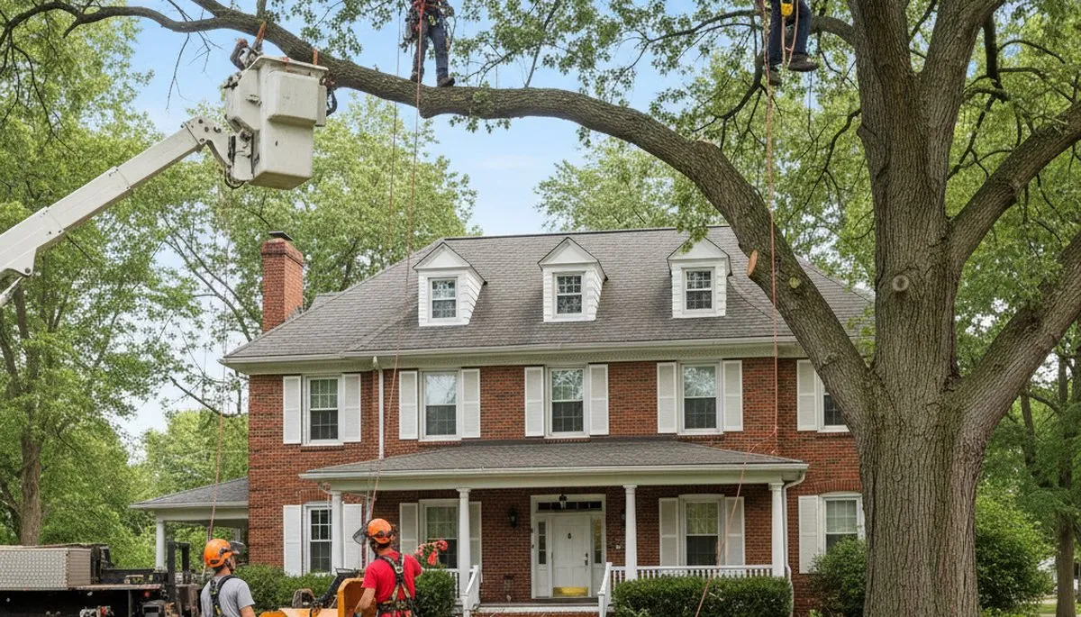 Tree service crew in Oshkosh, WI providing professional tree removal and trimming services