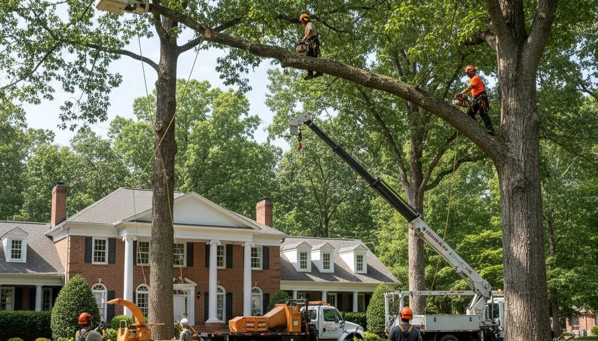 Tree service crew in Oshkosh, WI providing professional tree removal and trimming services