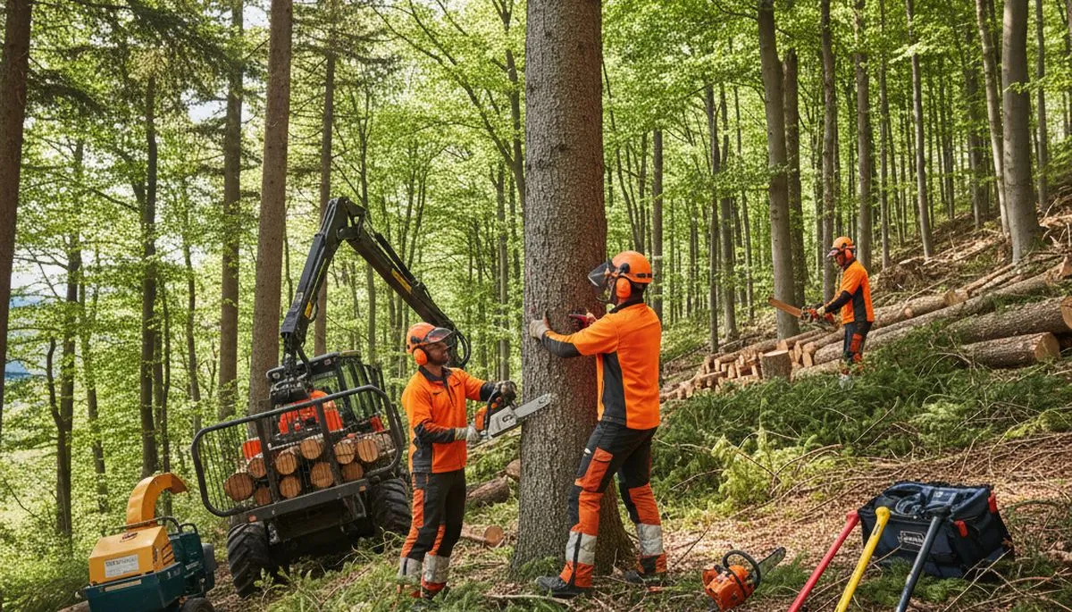 Woodlot management team in Oshkosh, WI improving tree health and reducing hazards